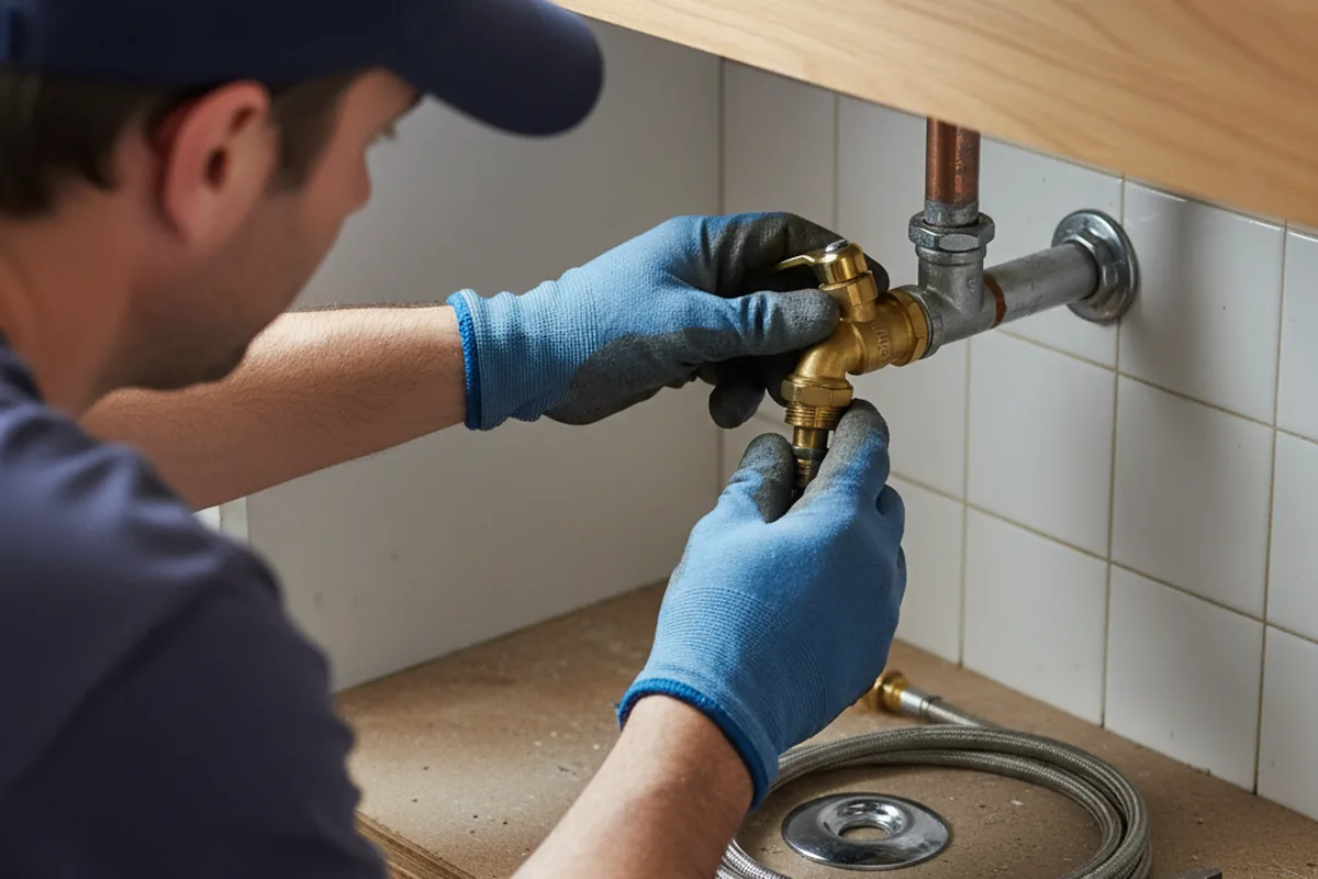 Shutoff valve and fitting work during Faucet and Fixture Repair in Harrisville